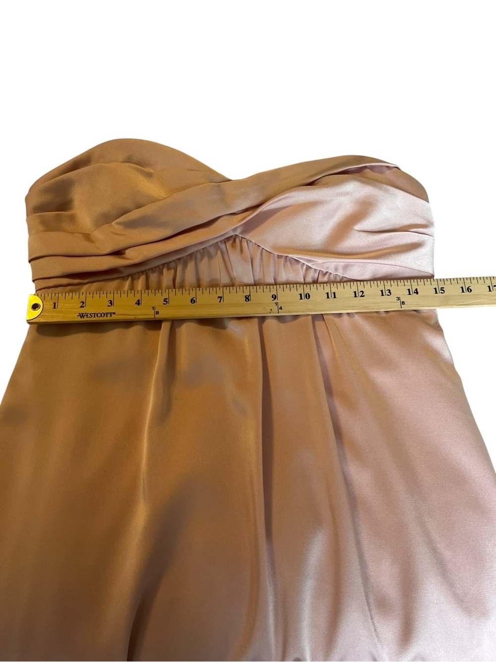 BCBGMAXAZRIA Pink Satin Strapless Cocktail Dress 10 Coquette Wedding Homecoming - Picture 4 of 9